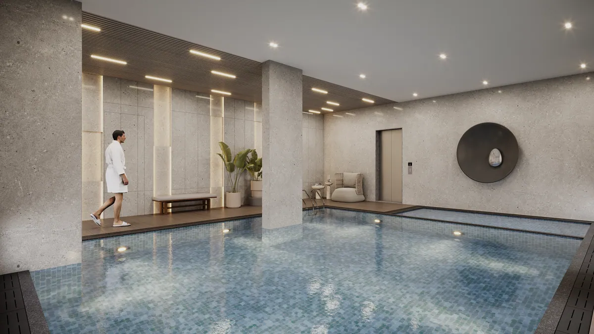 Indoor swimming pool at Ariva