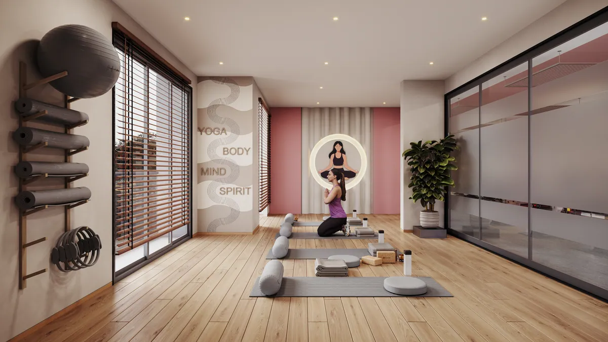 Yoga and meditation studio at Ariva