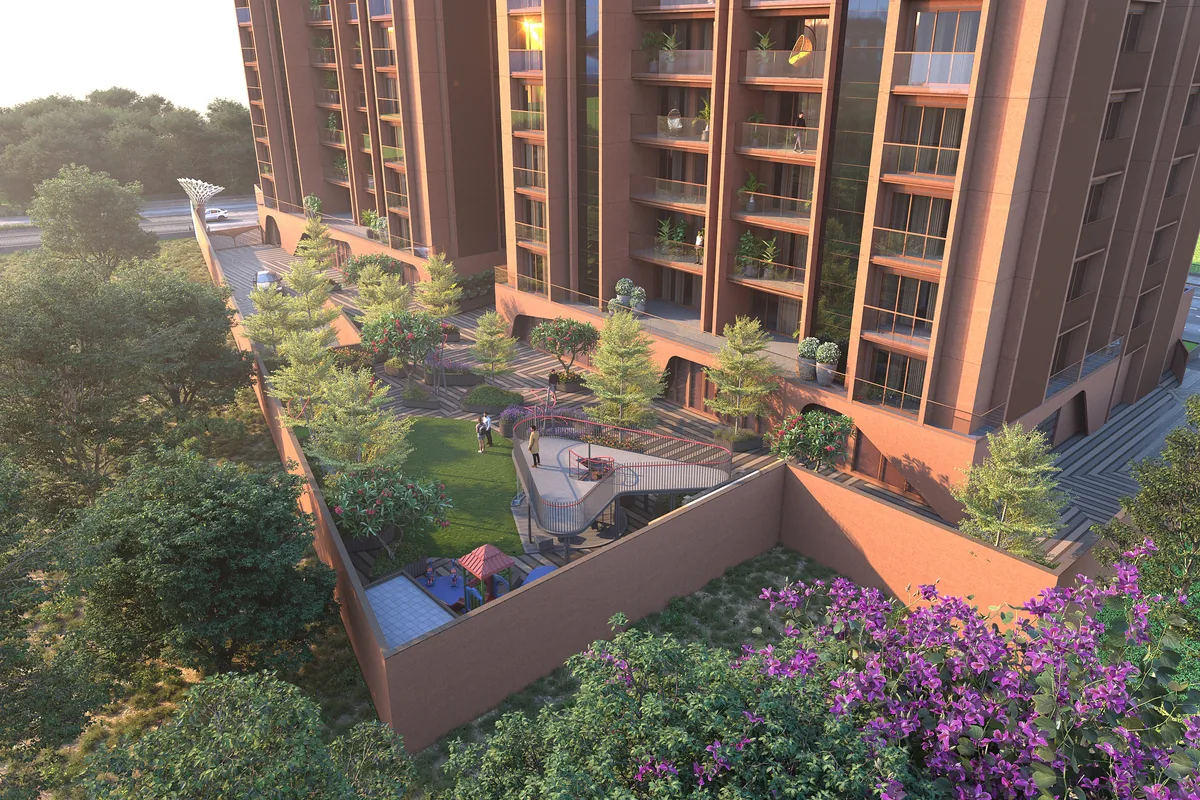 Ariva entry plaza and arrival frontage