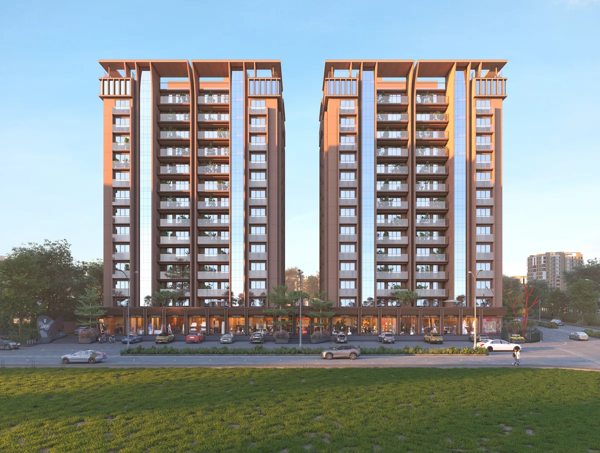 Ariva street-level approach with ground-floor frontage