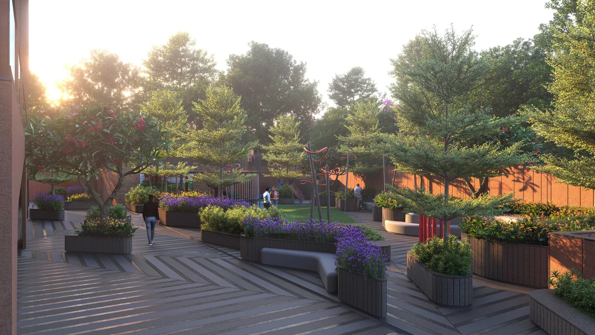 Ariva corner plot view with road frontage