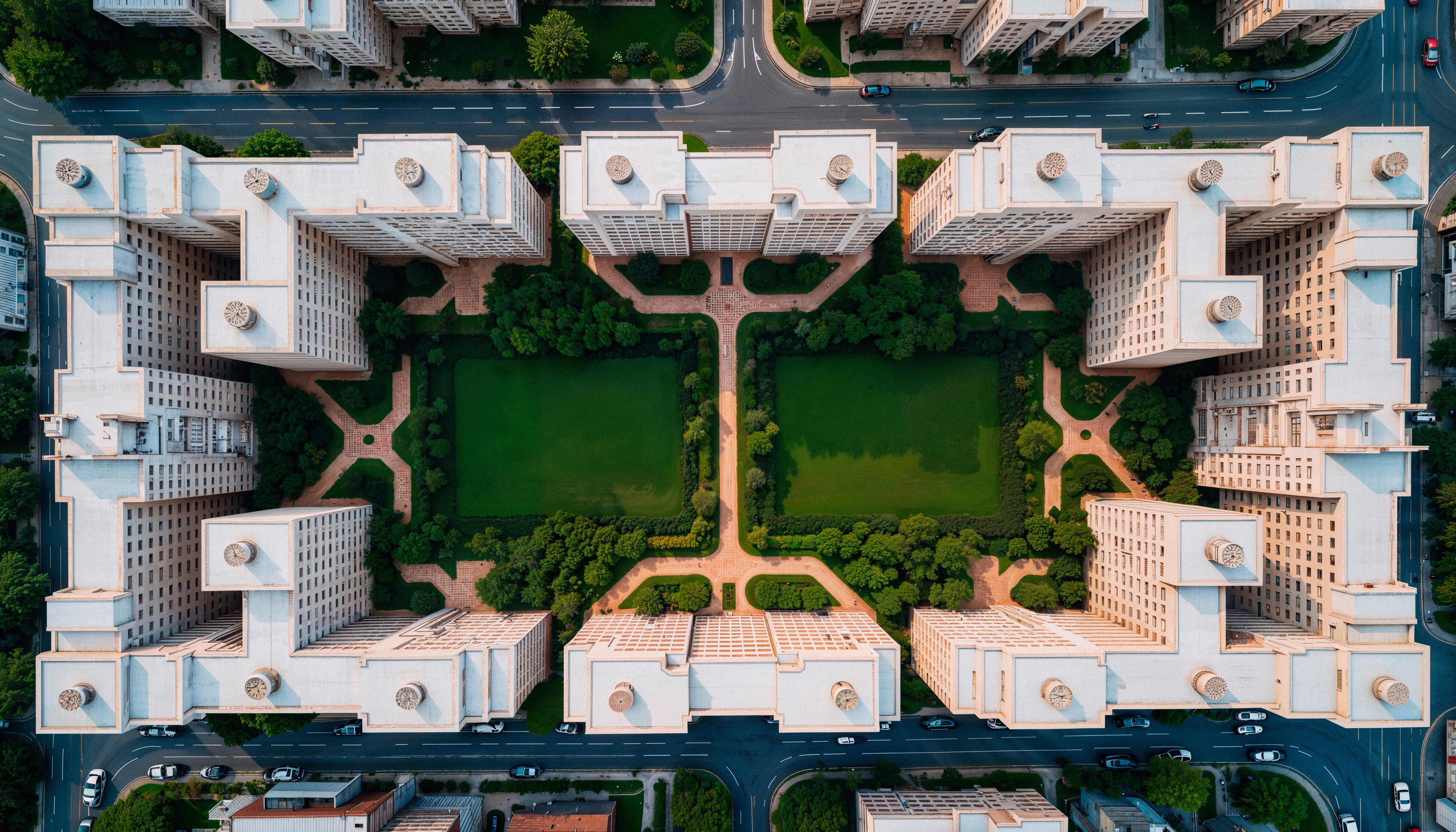 Zen-inspired green landscaping in Sargasan Gandhinagar residential project