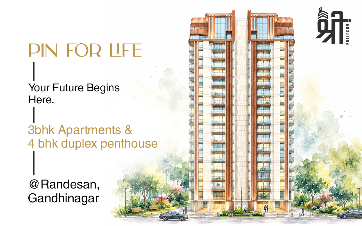 Shivera — 3 BHK apartments and 4 BHK duplex penthouses by Shree Buildcon in Randesan, Gandhinagar, near the Metro